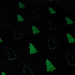 Плед с рукавами светящийся в темноте «Этель. Елочки», 150×200 см, плотность 220 г/м²