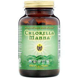 HealthForce Superfoods, Хлорелла манна, 400 веганских таблеток