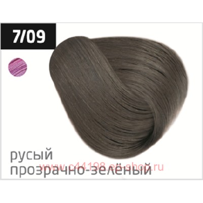OLLIN PERFORMANCE  7/09 русый прозрачно-зеленый 60мл Перманентная крем-краска для волос