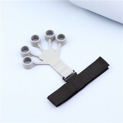 Массажёр для разработки рук и пальцев, с манжетом, 8×14×2.8 см, серый