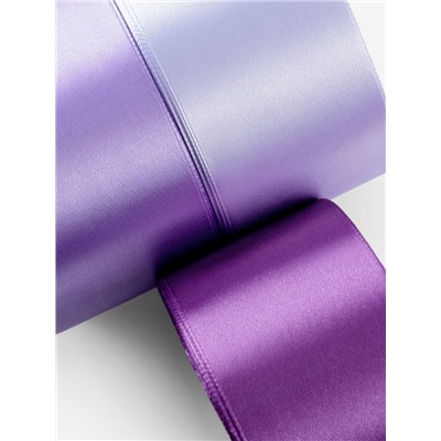 Атласная лента, набор 3 шт., 50 мм, 23±1 м, фиолетовая, сиреневая