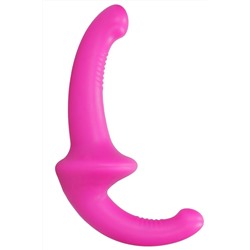 Розовый безремневой страпон Silicone Strapless Strapon