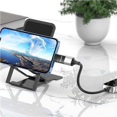 Переходник USB (м) - Lightning (п) Hoco UA17 4см (black)