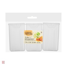 Набор контейнеров для специй Sugar&Spice Honey 3шт х 0,2л, пластик