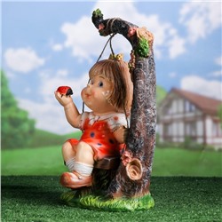 Садовая фигура из полистоуна «Девочка на качелях», 48 см