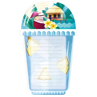 Блок для записи с магнитным креплением фигурный 105х170 мм 40л ассорти 59051 Феникс