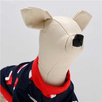 Толстовка для собак «Новогодний колпак», размер XS, синяя (ДС 21, ОШ 20, ОГ 30 см)