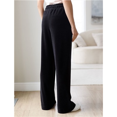 Прямые брюки из бархатистого велюра