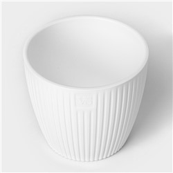 Кашпо для цветов со вставкой «Эви», 3 л, d=18, белое