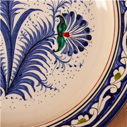 Блинница узбекская Риштанская Керамика «Узоры», d=24 см, керамика, синяя, МИКС