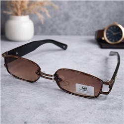 Очки женские солнцезащитные модные узкие коричневые, арт.007.406