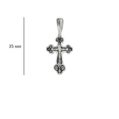 Серебряный крест, без вставки, В10-137-3
