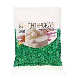 Посыпка кондитерская «Ёлочки», зеленая, новогодняя, 50 г