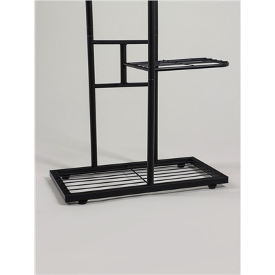 Подставка для цветов Greengo, 3 полки, 43×22×57 см, напольная, металл, чёрная