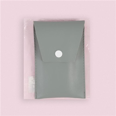 Набор кистей для макияжа «Парфе», 5 предметов, футляр на кнопке, цвет серый