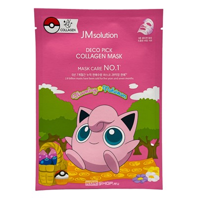 Маска тканевая с коллагеном Джиглипаф Deco Pick Collagen Mask JMsolution, Корея, 30 мл Акция