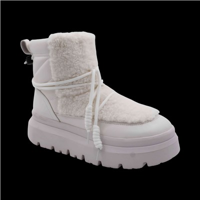 Ботинки на меху F3959-21 белые