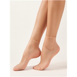 Носочки для педикюра, высокие, силиконовые, универсальный размер, 21×19 см, бежевые