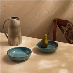 Тарелки глубокие SL Home «Аззура», 750 мл, набор 2 шт., фарфор, бирюзовые