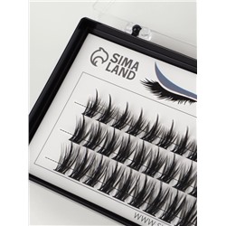 Набор накладных ресниц «Аниме», пучки, 10, 12, 14 мм, чёрные