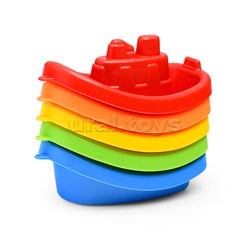 Игровой набор для купания "Кораблики Радуга" 5пр. (в сетке)