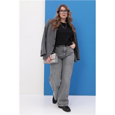 Джинсы трубы женские (Серый)
