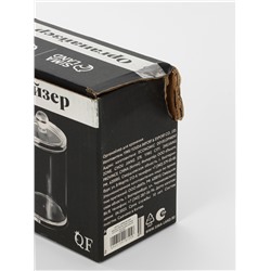 УЦЕНКА Органайзер для ватных палочек и дисков, с крышкой, 2 секции, 12.5×7.3×13.5 см, прозрачный