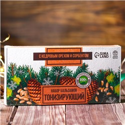 Подарочный набор новогодний, безалкогольных бальзамов 3 шт.×110 мл «Тонизирующий»