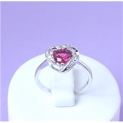 Кольцо покрытие родий H01-1075  размер 19