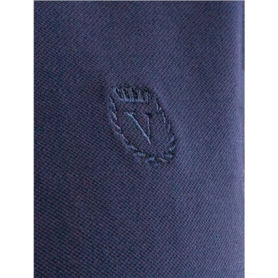 Поло из фактурного хлопка с эластаном