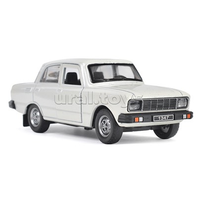 Машина металл АЗЛК "Москвич-2140sl", 12,5 см, (инерция, белый) в коробке