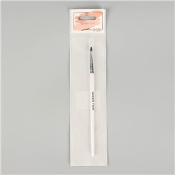 Кисть для наращивания и дизайна ногтей, скошенная, 17.5 см, ворс 8×5 мм, белая