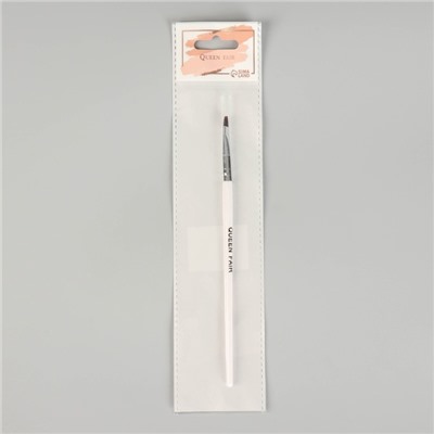 Кисть для наращивания и дизайна ногтей, скошенная, 17.5 см, ворс 8×5 мм, белая