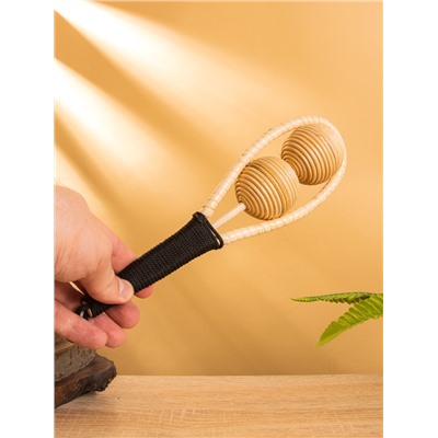 Сувенирный музыкальный инструмент «Маракас двойной», 27×8×5 см, ротанг