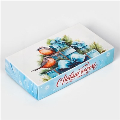 Коробка под 8 конфет «С Новым годом!», 9.5×17.5×3.5 см