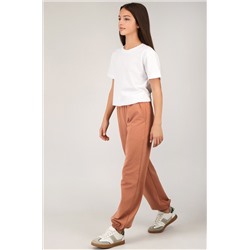 Брюки джоггеры из футера для девочки Happyfox