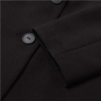 Пиджак женский с отстрочкой MINAKU: Classic, чёрный размер 46