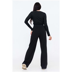 Костюм лапша палаццо + топ на завязках длинный рукав 1253