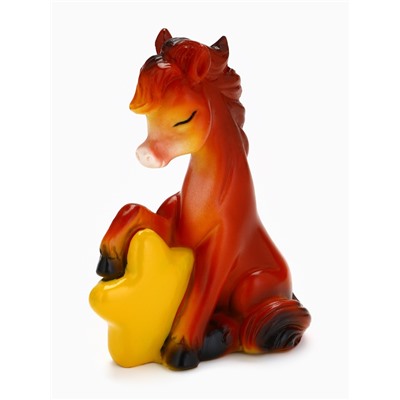 Фигурка новогодняя «Лошадка со звездой» полистоун 9 см