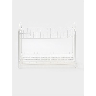 Сушилка для посуды универсальная, разборная, с поддоном, 39.5×24×29.5 см, белая
