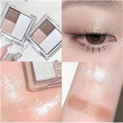 Мерцающие трехцветные тени для век Tingphe