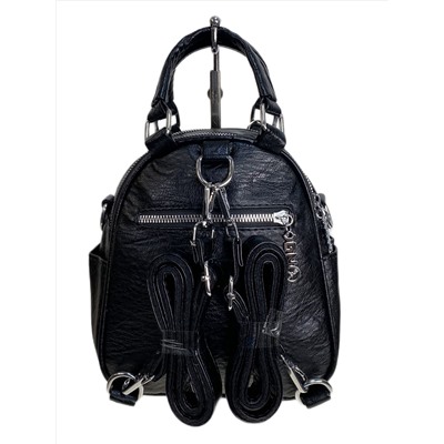 Женская сумка-рюкзак из искусственной кожи, цвет черный