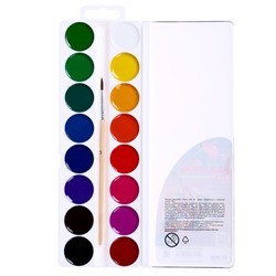 Акварель «Луч. ZOO», 16 цветов, с кистью