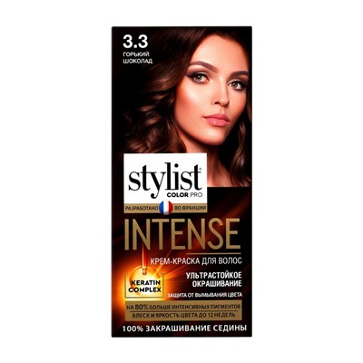Крем-краска для волос серии STYLIST COLOR PRO INTENSE тон 3.3 Горький шоколад 118 мл