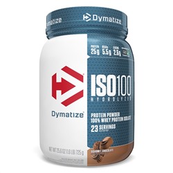 Dymatize Nutrition, ISO100, гидролизованный 100% изолят сывороточного протеина, изысканный шоколад, 725 г (1,6 фунта)