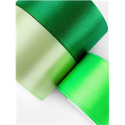 Атласная лента, набор 3 шт., 50 мм, 23±1 м, зелёная