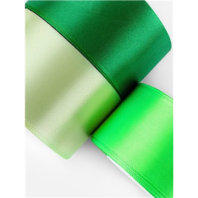 Атласная лента, набор 3 шт., 50 мм, 23±1 м, зелёная