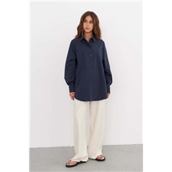 Рубашка длинная  SCT 002_NAVI/Темно-синий