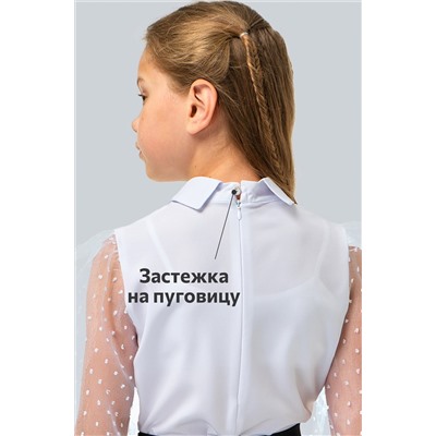 Нарядная блузка для девочки с длинным рукавом Happyfox