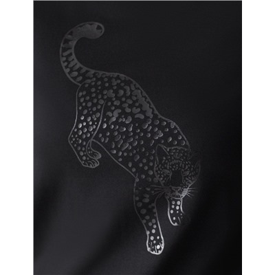 Нарядная футболка с принтом из премиального хлопка с эластаном